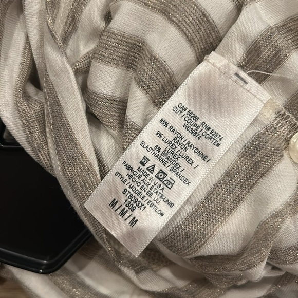 Splendid Button Down Shirt Metallic Stripes - Picture 5 of 5